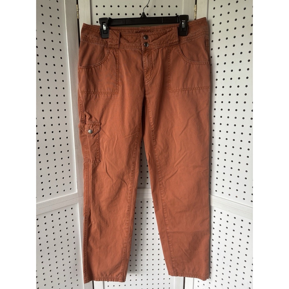 EMS Eastern Mountain Sports Women's 8 Khaki Cargo Pants Rust Color‎ 100% Cotton